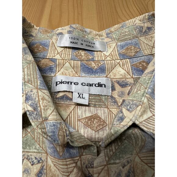 Vintage 90s Pierre Cardin Short Sleeve Button Down Shirt Size XL - Picture 3 of 5
